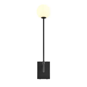 Riva White Globe Wall Sconce