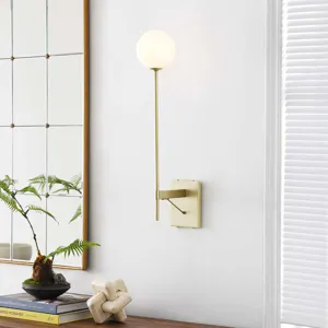 Riva White Globe Wall Sconce