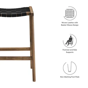 Saorise Wood Counter Stool - Set of 2
