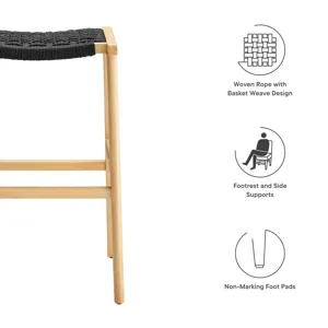 Saorise Wood Bar Stool - Set of 2