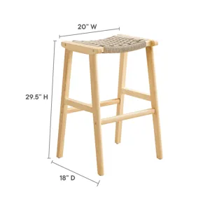 Saorise Wood Bar Stool - Set of 2