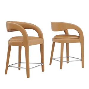 Pinnacle Vegan Leather Counter Stool Set of Two