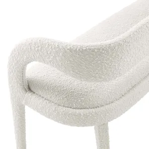 Pinnacle Boucle Fabric Accent Bench