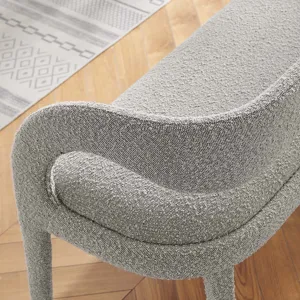 Pinnacle Boucle Fabric Accent Bench
