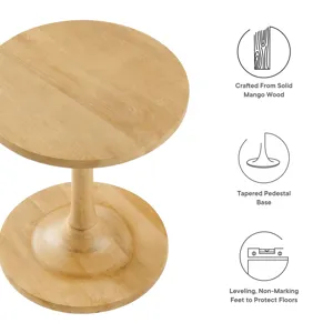 Lina Round Mango Wood Side Table