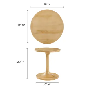 Lina Round Mango Wood Side Table
