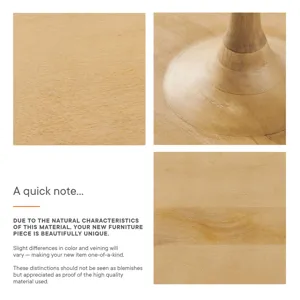 Lina Round Mango Wood Side Table