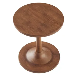 Lina Round Mango Wood Side Table