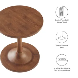 Lina Round Mango Wood Side Table