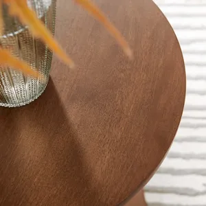 Lina Round Mango Wood Side Table
