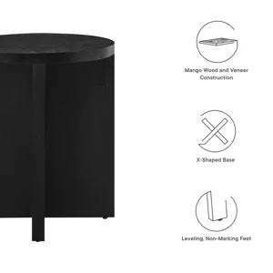 Silas Round Mango Wood Side Table