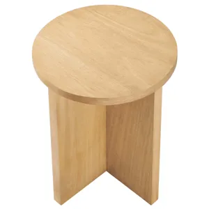 Silas Round Mango Wood Side Table
