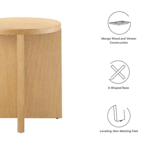Silas Round Mango Wood Side Table