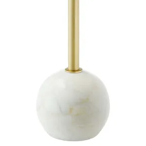 Aliza Round White Marble Side Table