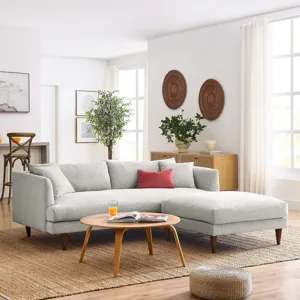 Zoya Down Filled Overstuffed Sofa and Ottoman Set