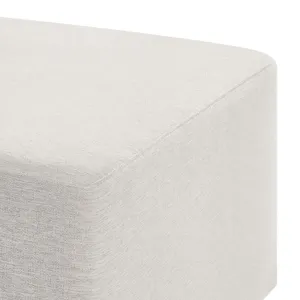 Callum Large 28" Square Woven Heathered Fabric Upholstered Ottoman