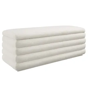Mezzo Boucle Upholstered Storage Bench