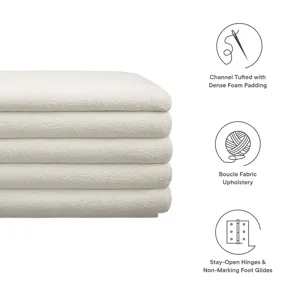 Mezzo Boucle Upholstered Storage Bench