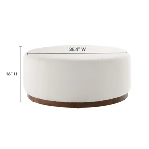 Tilden Large 38" Round Boucle Upholstered Upholstered Ottoman