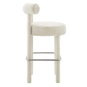Toulouse Boucle Fabric Bar Stool - Set of 2