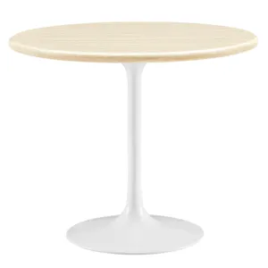 Lippa 36” Round Artificial Travertine Dining Table