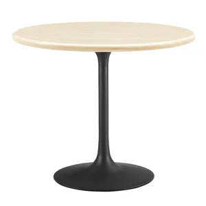 Lippa 36” Round Artificial Travertine Dining Table