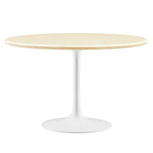 Lippa 48" Round Artificial Travertine Dining Table