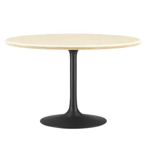Lippa 48" Round Artificial Travertine Dining Table