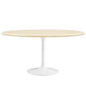 Lippa 60” Oval Artificial Travertine Dining Table
