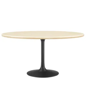 Lippa 60” Oval Artificial Travertine Dining Table