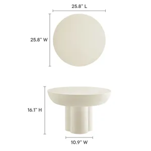 Caspian Round Concrete Coffee Table