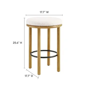 Fable Boucle Fabric Counter Stools - Set of 2