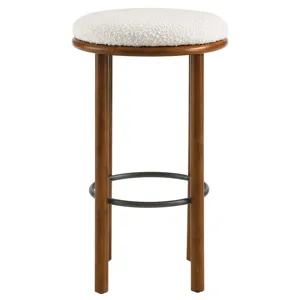 Fable Boucle Fabric Bar Stools - Set of 2