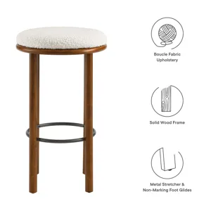 Fable Boucle Fabric Bar Stools - Set of 2