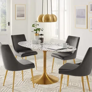 Lippa 60" Oval Terrazzo Dining Table