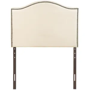 Curl Twin Nailhead Upholstered Headboard