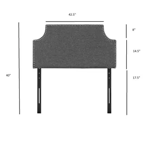 Laura Twin Upholstered Fabric Headboard
