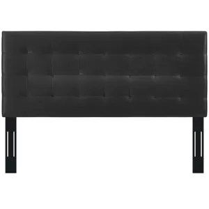 Paisley Tufted Full / Queen Upholstered Faux Leather Headboard