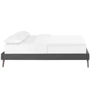 Loryn Queen Fabric Bed Frame with Round Splayed Legs
