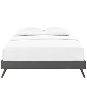 Loryn Queen Fabric Bed Frame with Round Splayed Legs