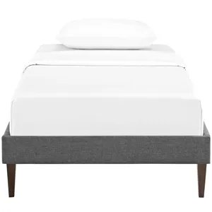 Tessie Twin Fabric Bed Frame with Squared Tapered Legs