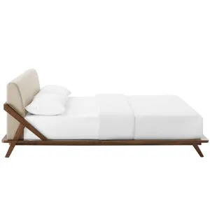 Luella Queen Upholstered Fabric Platform Bed
