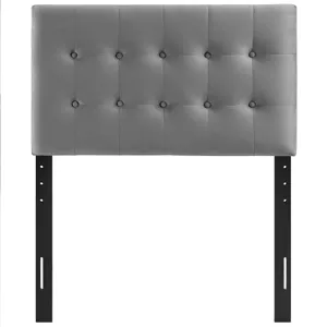 Emily Twin Biscuit Tufted Performance Velvet Headboard