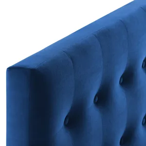 Emily Twin Biscuit Tufted Performance Velvet Headboard
