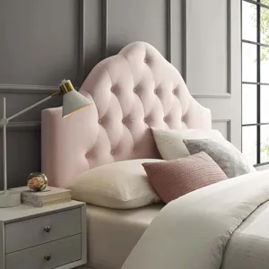 Sovereign Queen Diamond Tufted Performance Velvet Headboard
