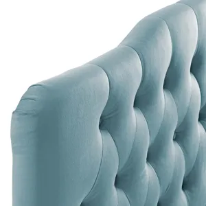Annabel Queen Diamond Tufted Performance Velvet Headboard