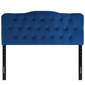 Annabel Queen Diamond Tufted Performance Velvet Headboard