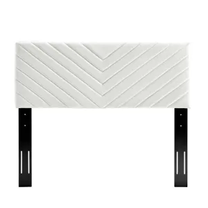 Alyson Angular Channel Tufted Performance Velvet Twin Headboard