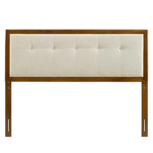 Draper Tufted King Fabric and Wood Headboard