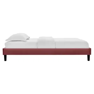Reign King Performance Velvet Platform Bed Frame